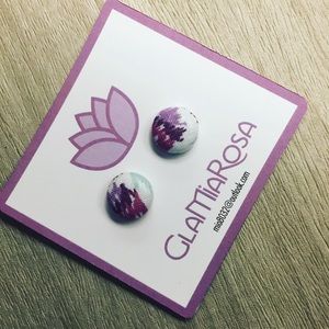 Handmade fabric earrings,